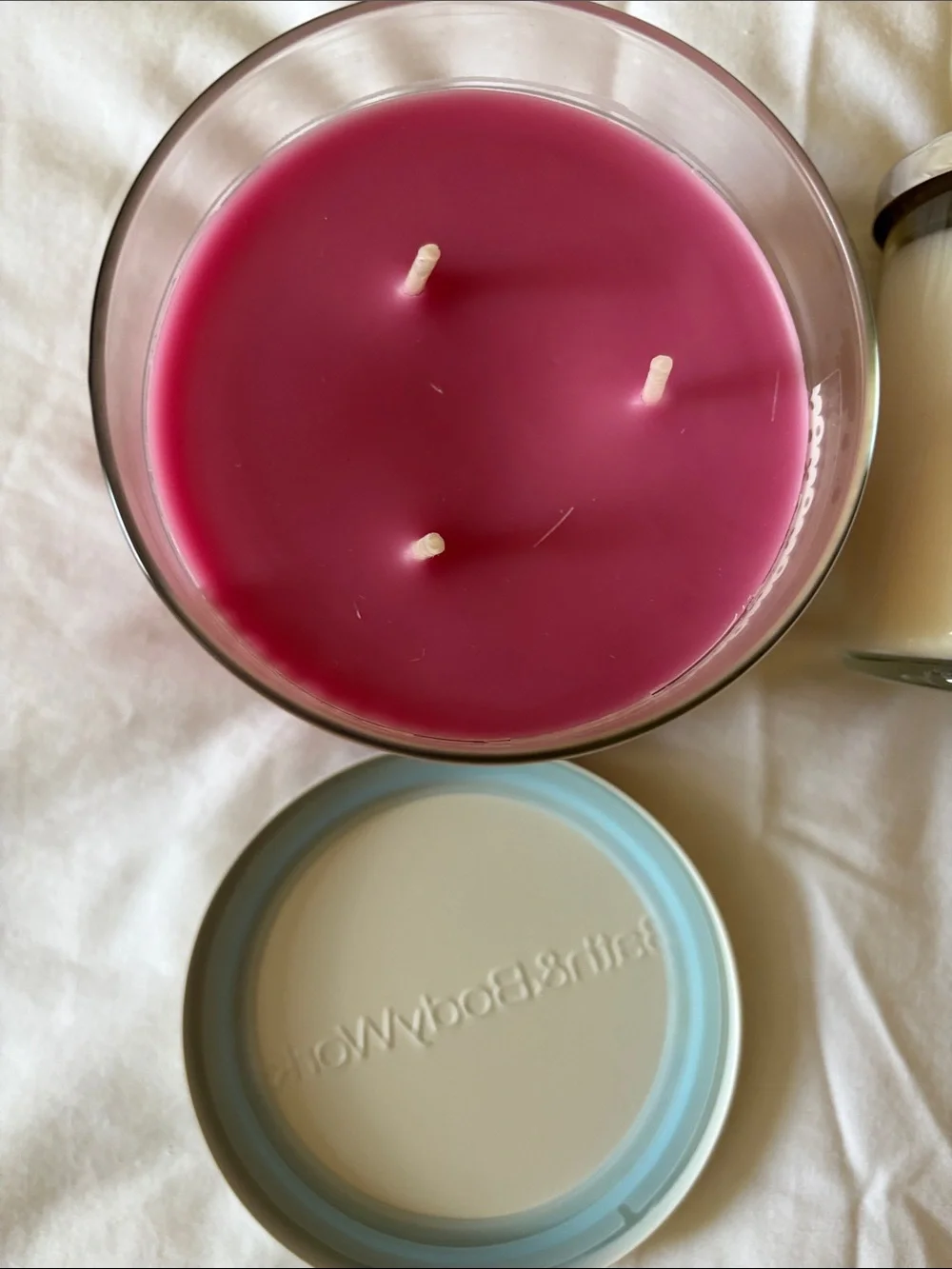 Bath & Body Works Candles Tis the season 3 wick & Moonlit Goddess 1 wick